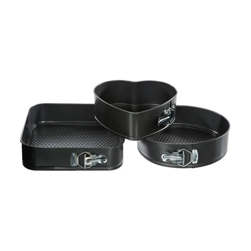 Set de Moldes Desmontables Secret de Gourmet Negro Aluminio 3 Piezas - Cocina