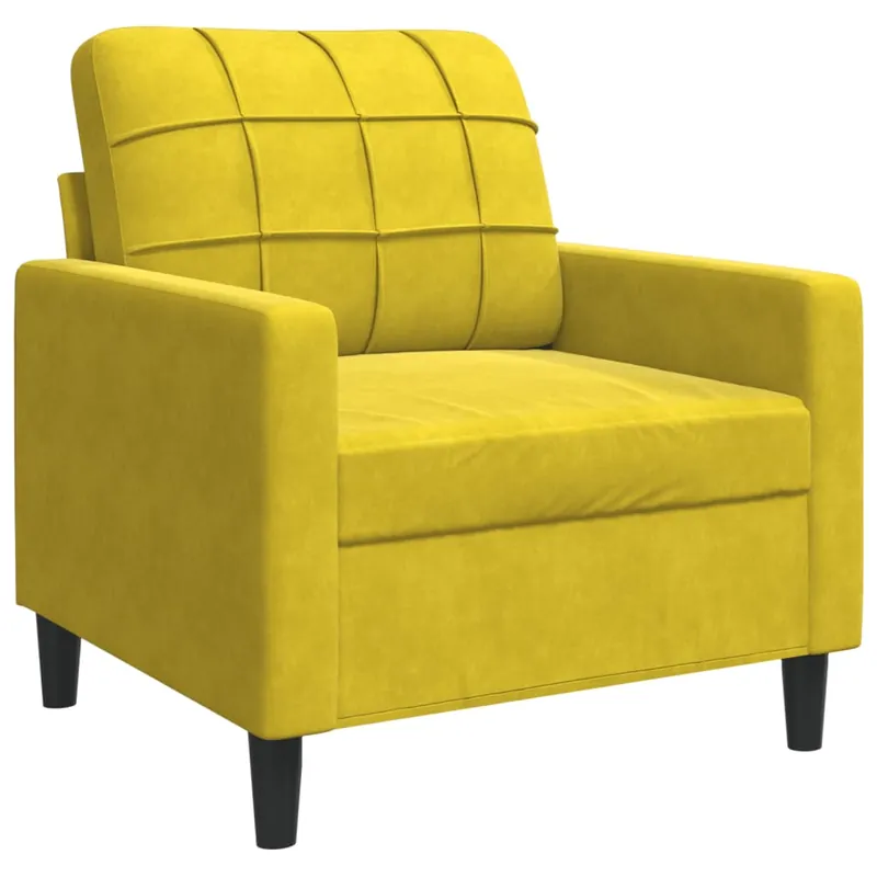 vidaXL Sillón de terciopelo gris claro 60 cm - Sofás sillones puffs