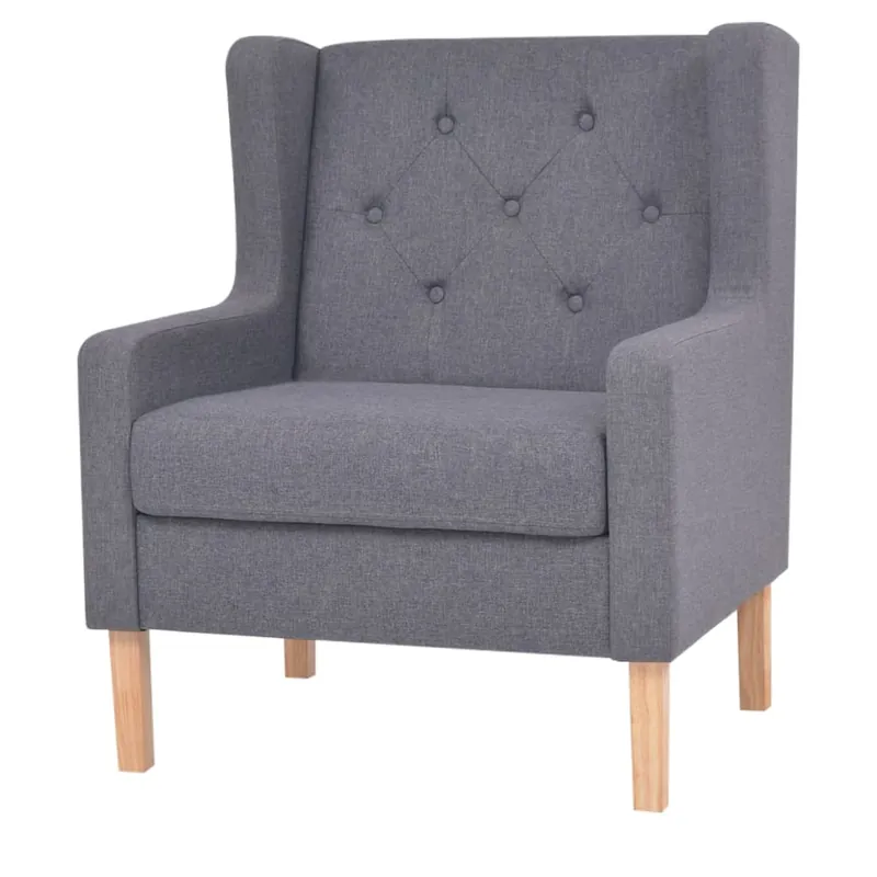 vidaXL Sillón de tela gris - Sofás sillones puffs