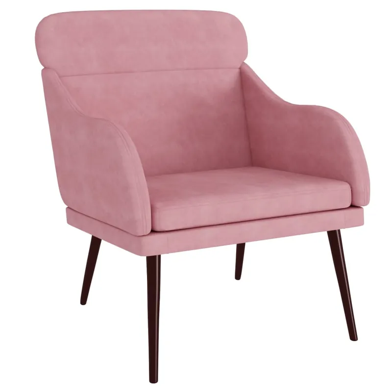 vidaXL Sillón de terciopelo color crema 63x76x80 cm - Sofás sillones puffs