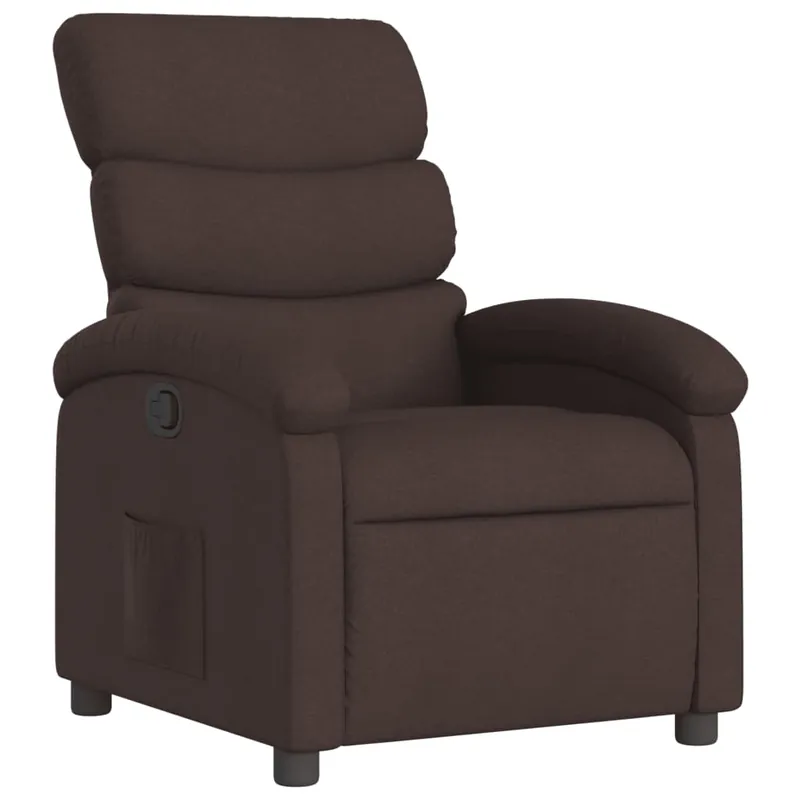 vidaXL Sillón reclinable de tela negro - Sofás sillones puffs