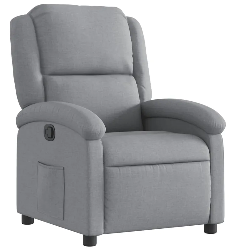 vidaXL Sillón reclinable de tela gris oscuro - Sofás sillones puffs