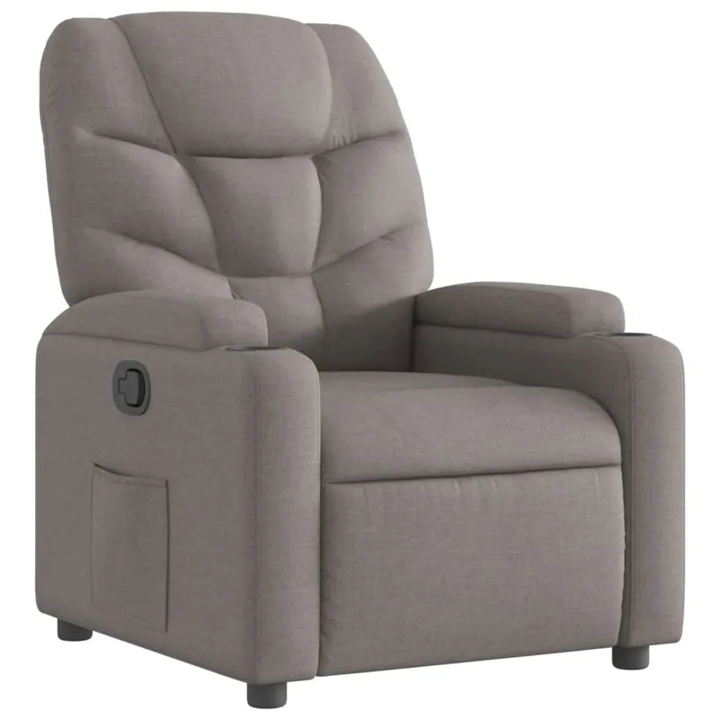 vidaXL Sillón reclinable de tela negro - Sofás sillones puffs