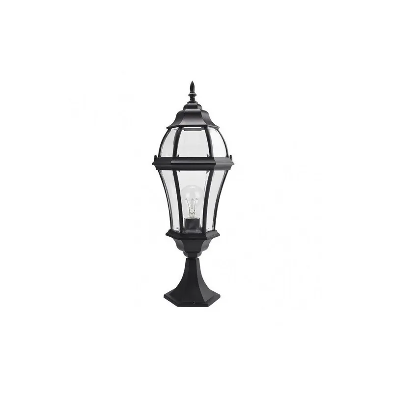 sobremuro jardin aluminio color negro serie becrux 21cm - Decoración