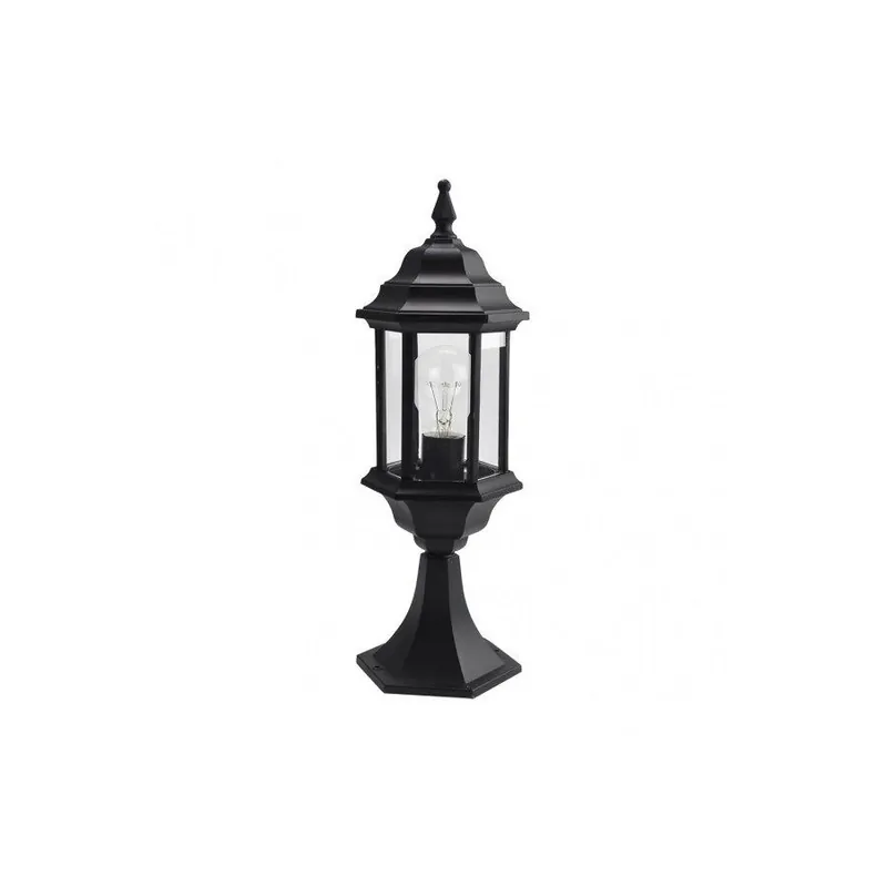 sobremuro jardin aluminio color negro serie pollux 17cm - Decoración