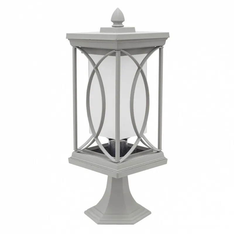 sobremuro jardin metal color plata serie garden 16.5cm - Decoración