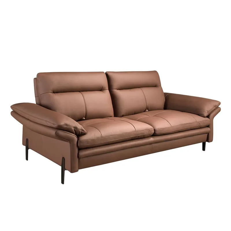 ANGEL CERDA Sofá 3 plazas piel marrón - Sofás sillones puffs