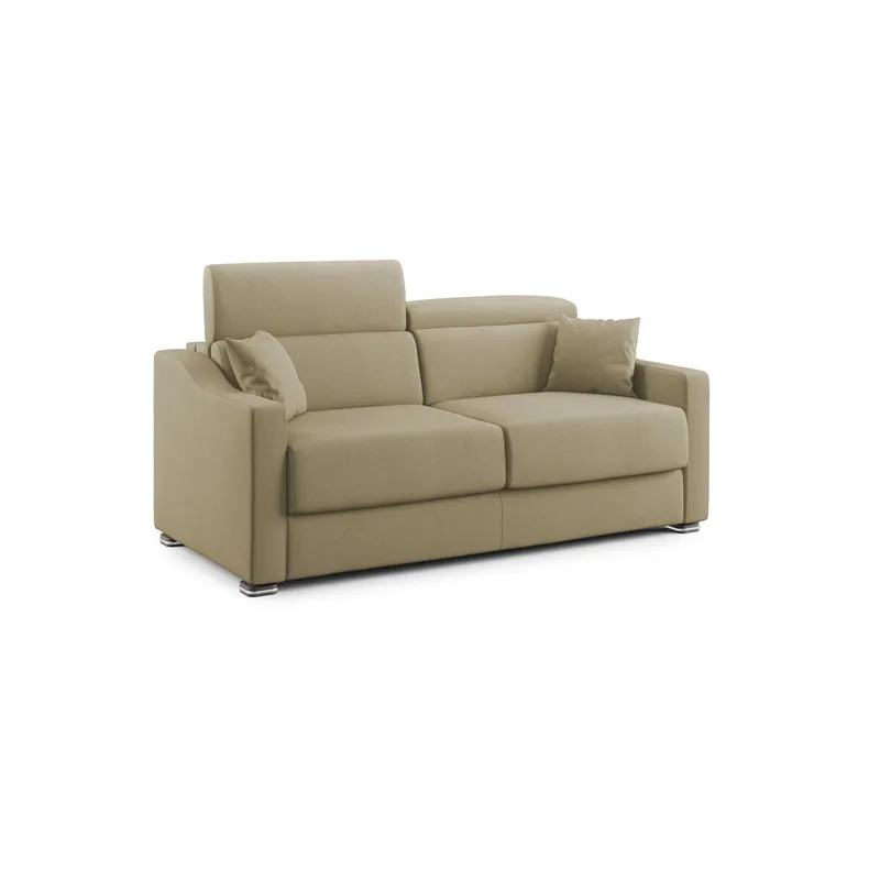 Amber Sofá cama convertible con tela desmontable 211 cm (mat. 160x197) Amarillo - Sofás sillones puffs