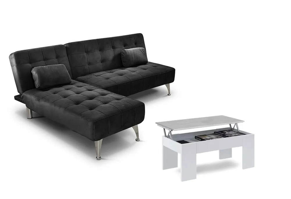 Oferta: Sofa Cama Chaise Longue XS + Mesa de Centro Elevable - Sofás sillones puffs