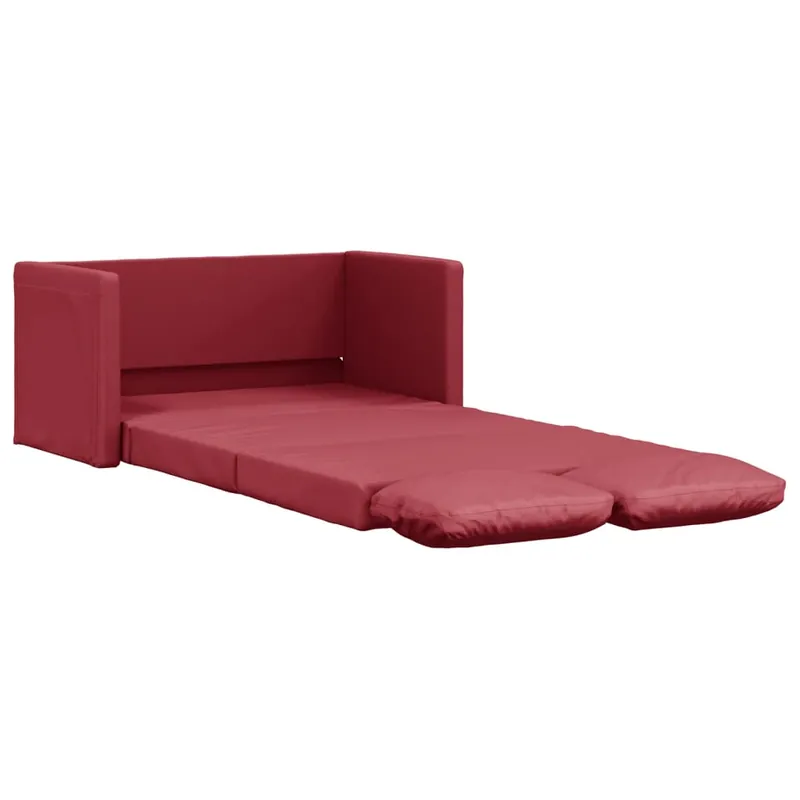 vidaXL Sofá cama de suelo 2 en 1 cuero sintético crema 112x174x55 cm - Sofás sillones puffs