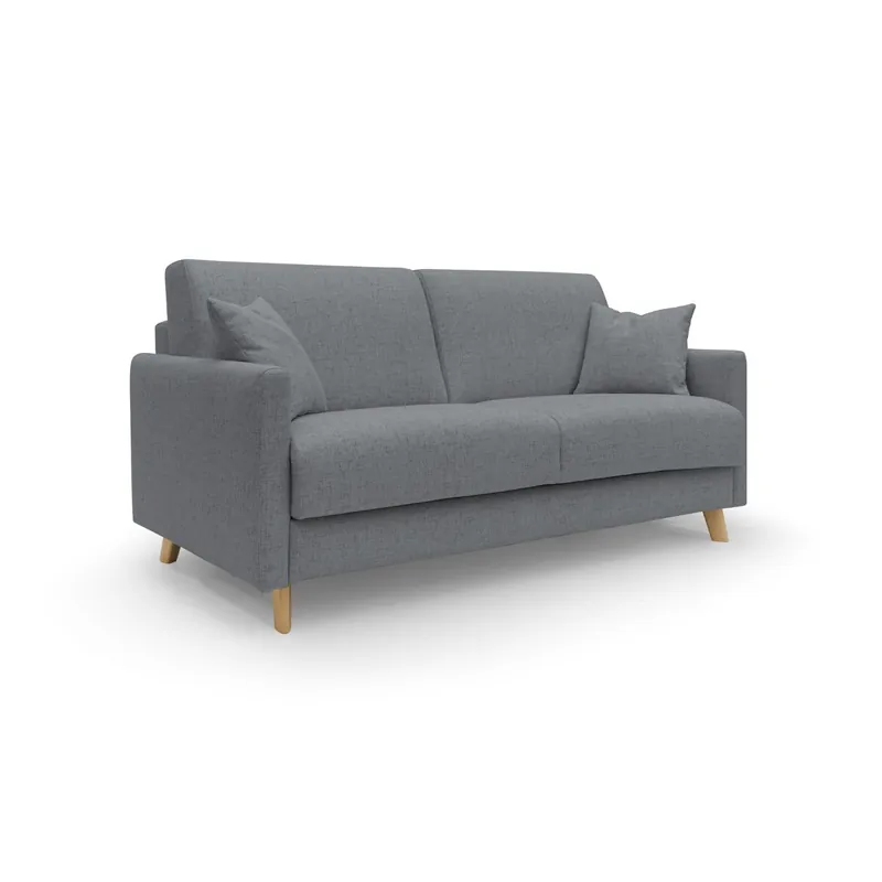 Edgar Sofá cama convertible en tela FELIS impermeable 200 cm (mat. 160x197) Amarillo - Sofás sillones puffs