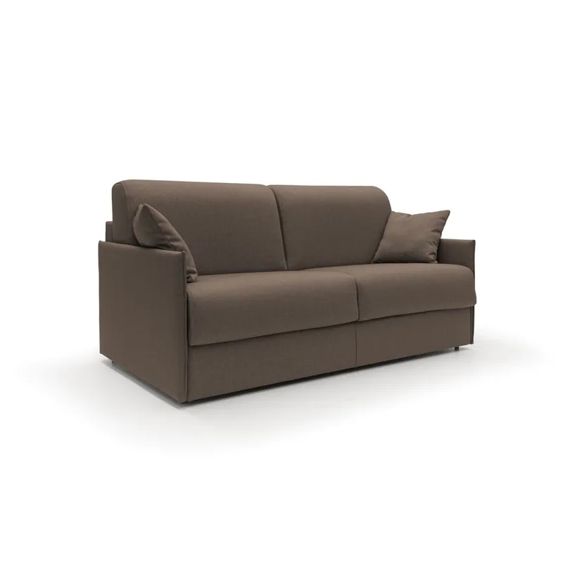 Evans Sofá cama convertible en tela impermeable 169 cm (mat. 140x197) Amarillo - Sofás sillones puffs