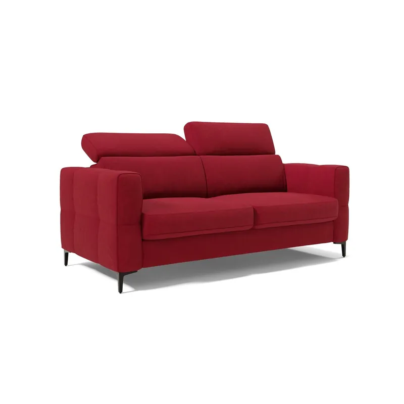 Gardenia Sofá cama con colchón H18 cm en tejido impermeable 178 cm (mat. 120x197) Amarillo - Sofás sillones puffs