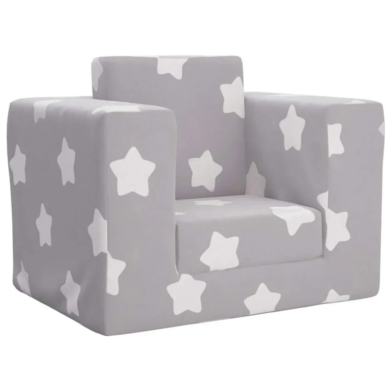 Sofá cama infantil Estrella 1 plaza gris 42x52x38 cm - Bebé