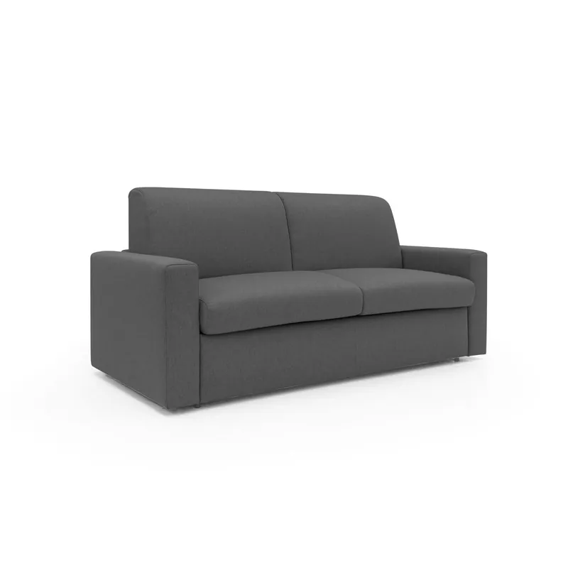 Kansas Sofá cama convertible H20 cm en tela impermeable 192 cm (mat. 140x197) Antracita - Sofás sillones puffs