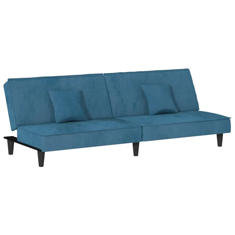 vidaXL Sofá cama de terciopelo gris oscuro - Sofás sillones puffs