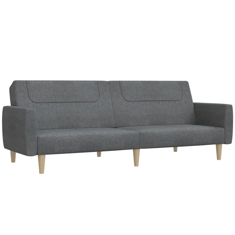 vidaXL Sofá cama de 2 plazas tela gris claro - Sofás sillones puffs
