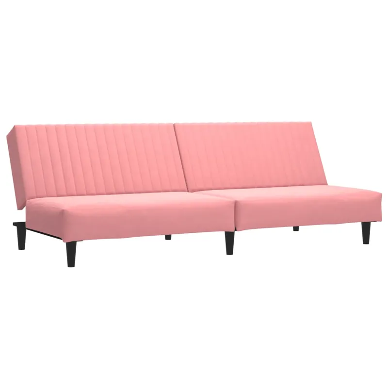 vidaXL Sofá cama de 2 plazas terciopelo gris claro - Sofás sillones puffs