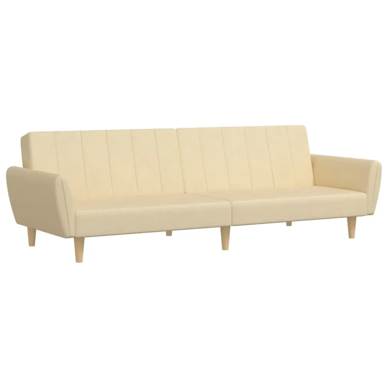 vidaXL Sofá cama de 2 plazas tela gris claro - Sofás sillones puffs