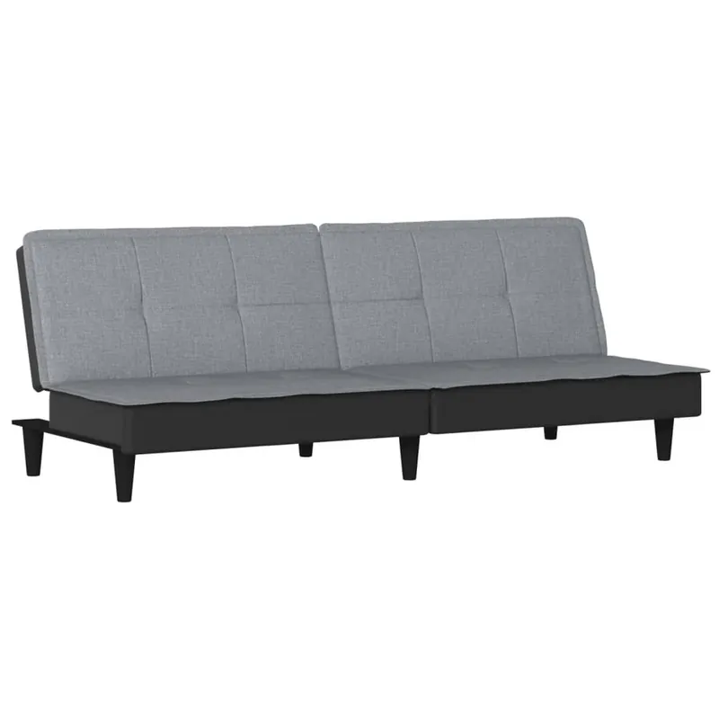 vidaXL Sofá cama tela gris claro - Sofás sillones puffs