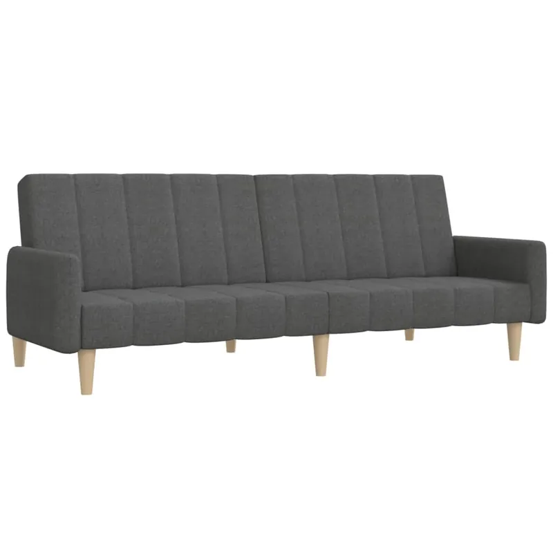 vidaXL Sofá cama de 2 plazas tela gris oscuro - Sofás sillones puffs