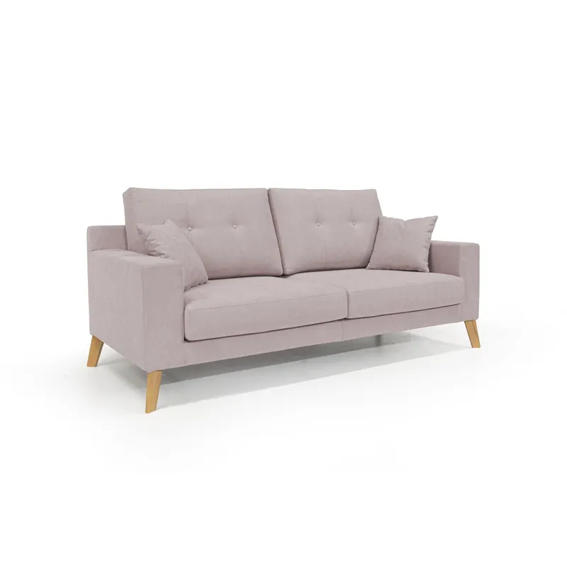 Danish Sofá moderno de tela suave e impermeable 146 cm Amarillo - Sofás sillones puffs