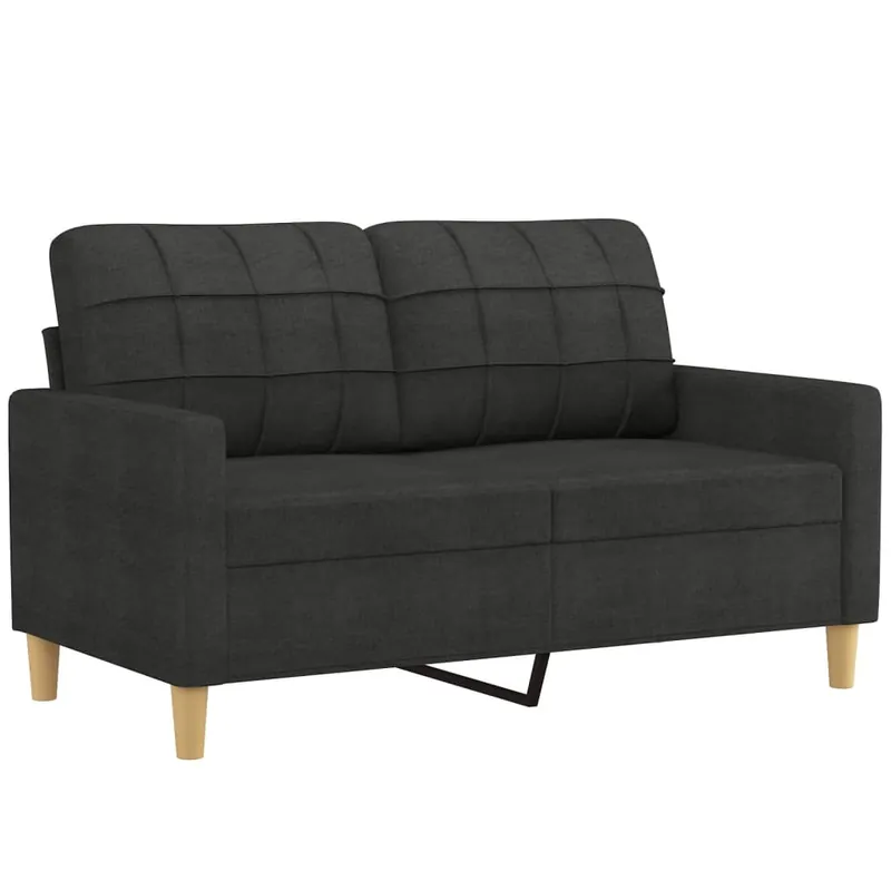 vidaXL Sofá de 2 plazas de tela amarillo claro 120 cm - Sofás sillones puffs