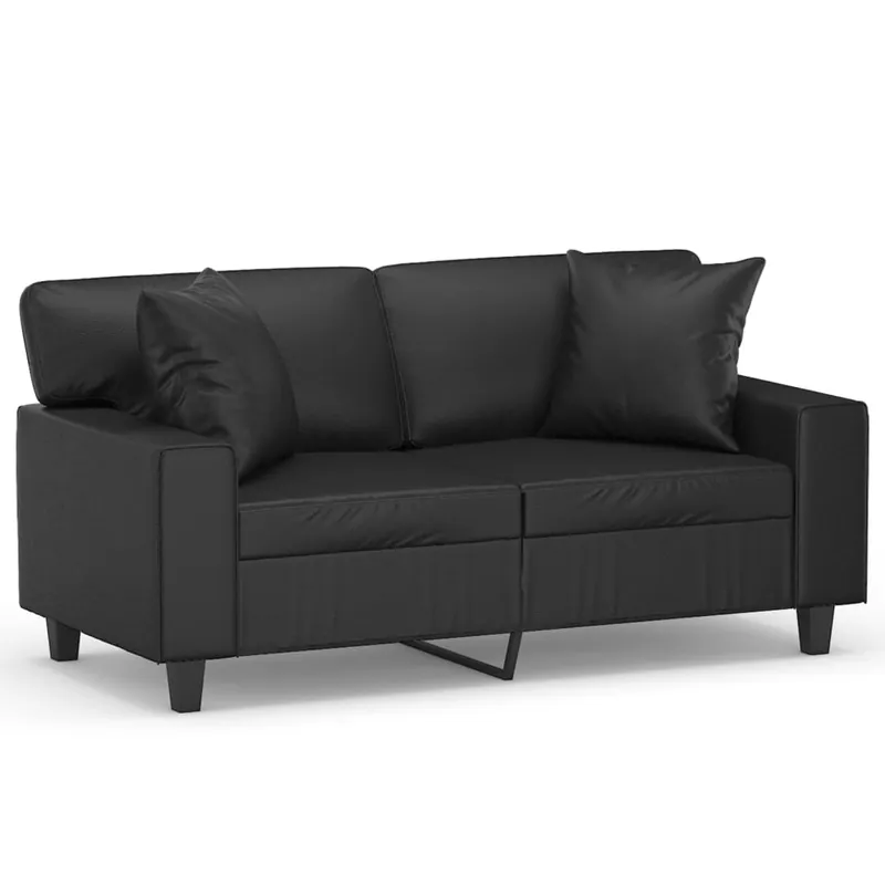 vidaXL Sofá de 2 plazas con cojines cuero sintético color crema 120 cm - Sofás sillones puffs