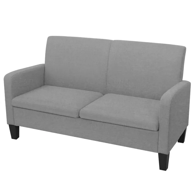 vidaXL Sofá de 2 plazas 135x65x76 cm gris claro - Sofás sillones puffs
