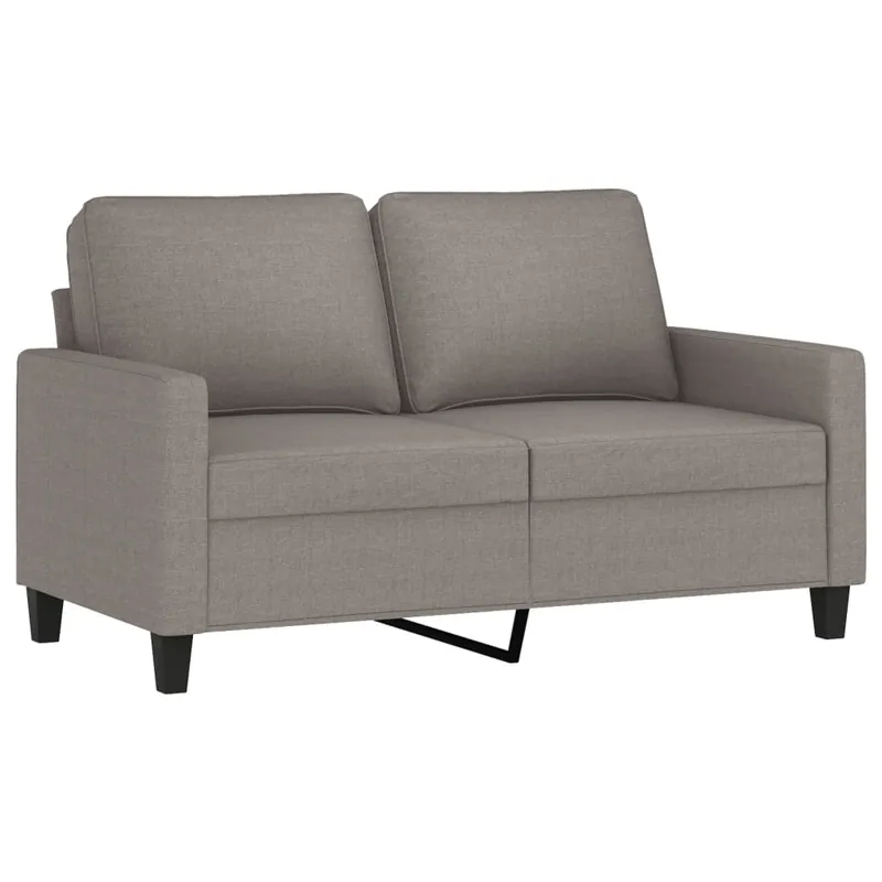 vidaXL Sofá de 2 plazas de tela negro 120 cm - Sofás sillones puffs