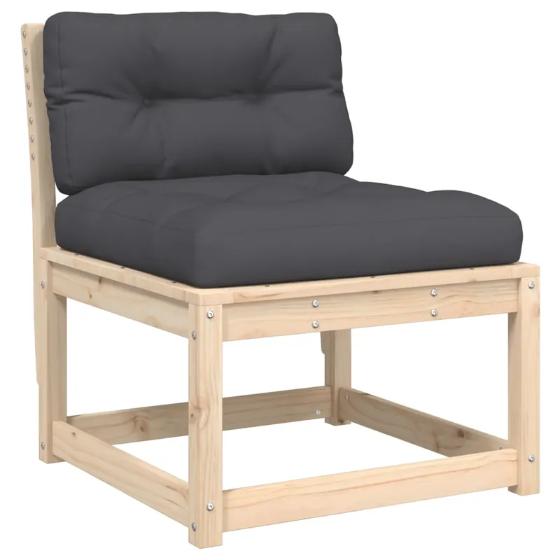 vidaXL Sofá de jardín madera maciza de pino blanco - Sofás sillones puffs