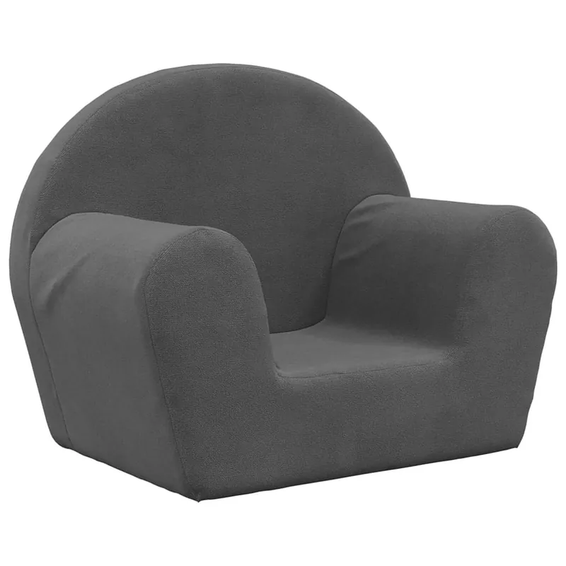 Sofá para niños - Sofá infantil felpa suave gris claro