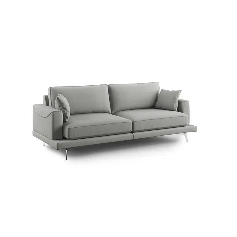Dorian Sofá moderno de tela suave y antimanchas 198 cm Amarillo - Sofás sillones puffs