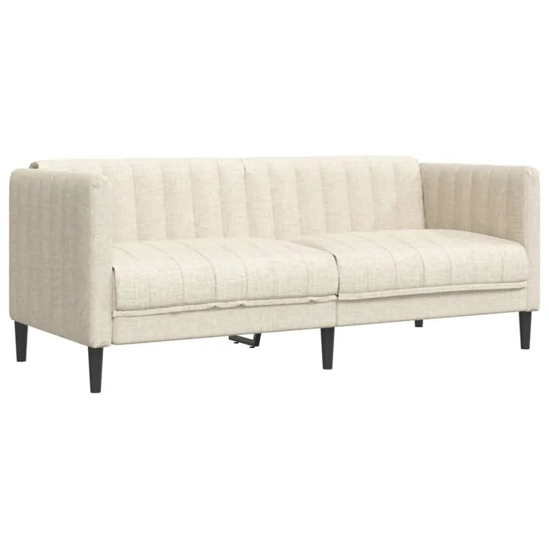 vidaXL Sofá de 2 plazas tela marrón oscuro - Sofás sillones puffs