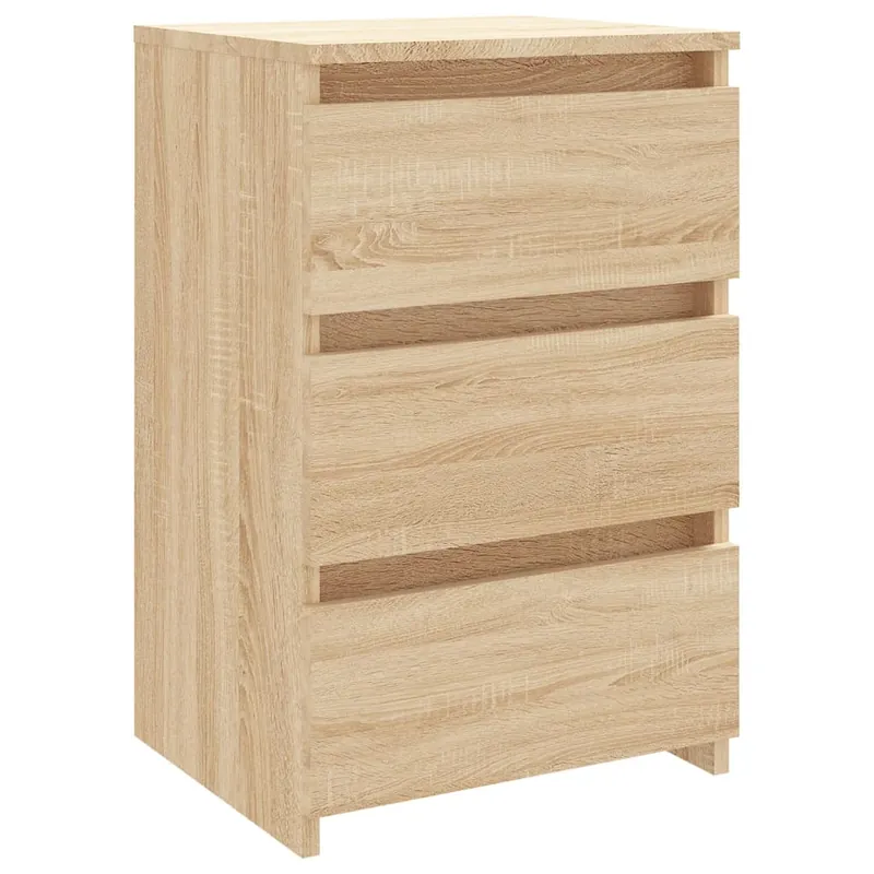 Soluna Home - Mesitas De Noche Madera Negro/ Madera 40 x 35 x 62,5 cm