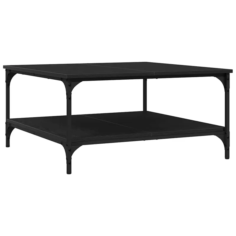 Soluna Home - Mesitas De Noche Madera Negro/Roble 80 x 80 x 40 cm