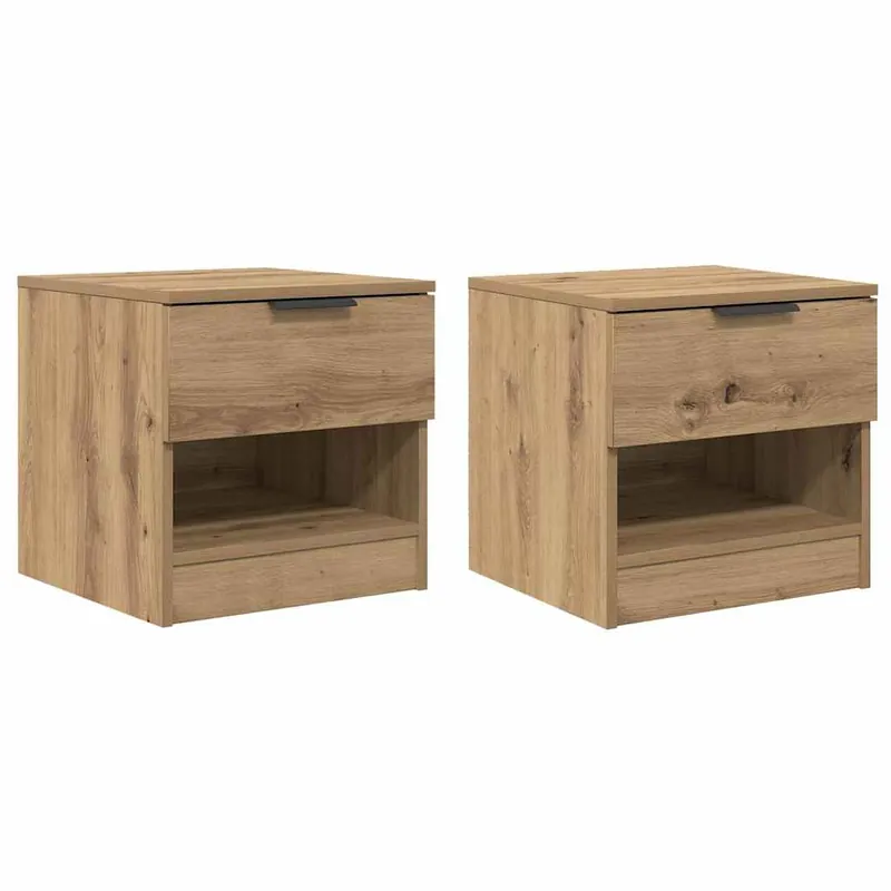 Soluna Home - Mesitas De Noche Madera Madera Oscura 40 x 39 x 40 cm