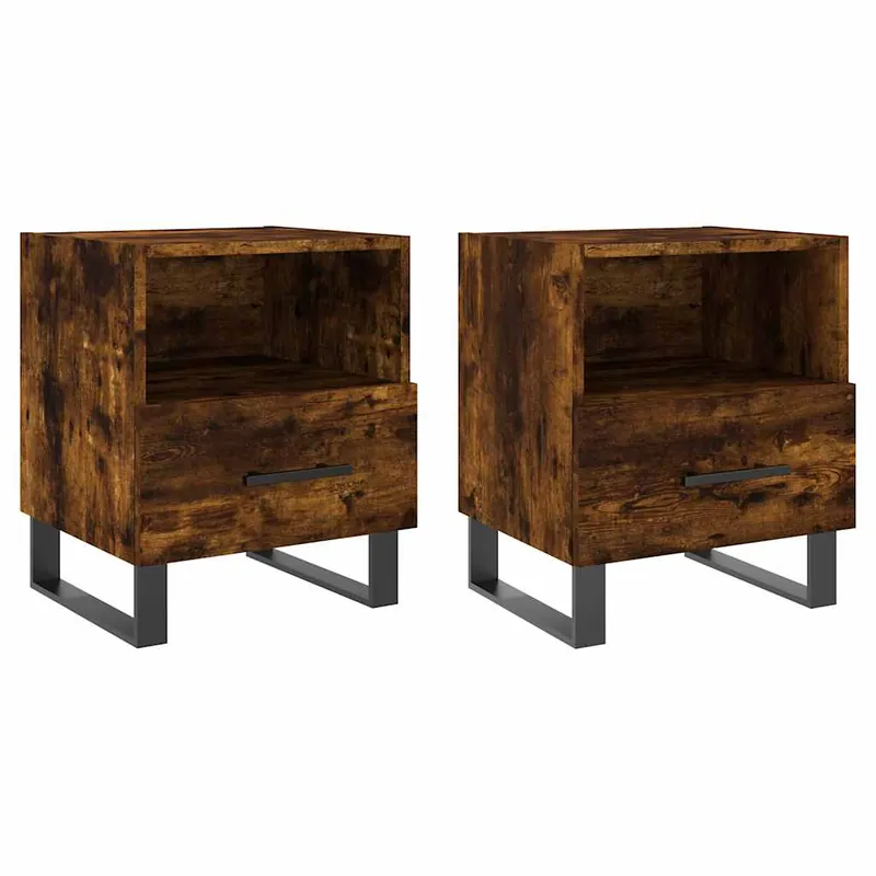 Soluna Home - Mesitas De Noche Madera Madera Clara 2 peças 40 x 35 x 47,5 cm