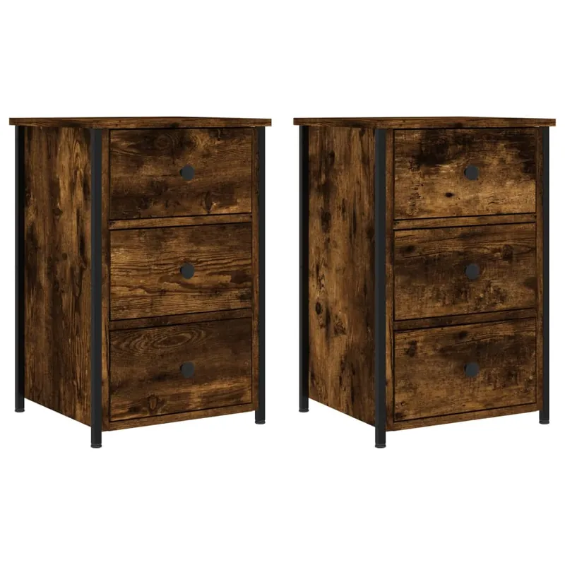 Soluna Home - Mesitas De Noche Madera Roble Sonoma 2 peças 40 x 36 x 60 cm