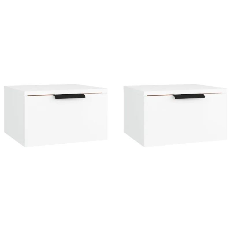 Soluna Home - Mesitas De Noche Madera maciza Gris 2 peças 34 x 30 x 20 cm