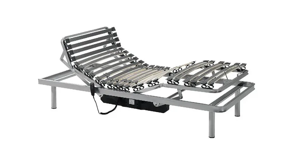 Somier ERGONOMIC 90X190 5 planos diferentes de articulación | Altura 35cm | Mando con cable y posición de parada 0 en caso de falta de suministro de corriente eléctrica | Pintura Epoxi Gris. - Descanso