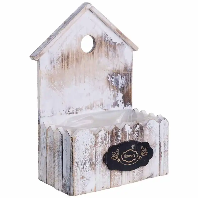 Soporte macetero de Madera cuadrado 21x10x29/10h cm - Decoración