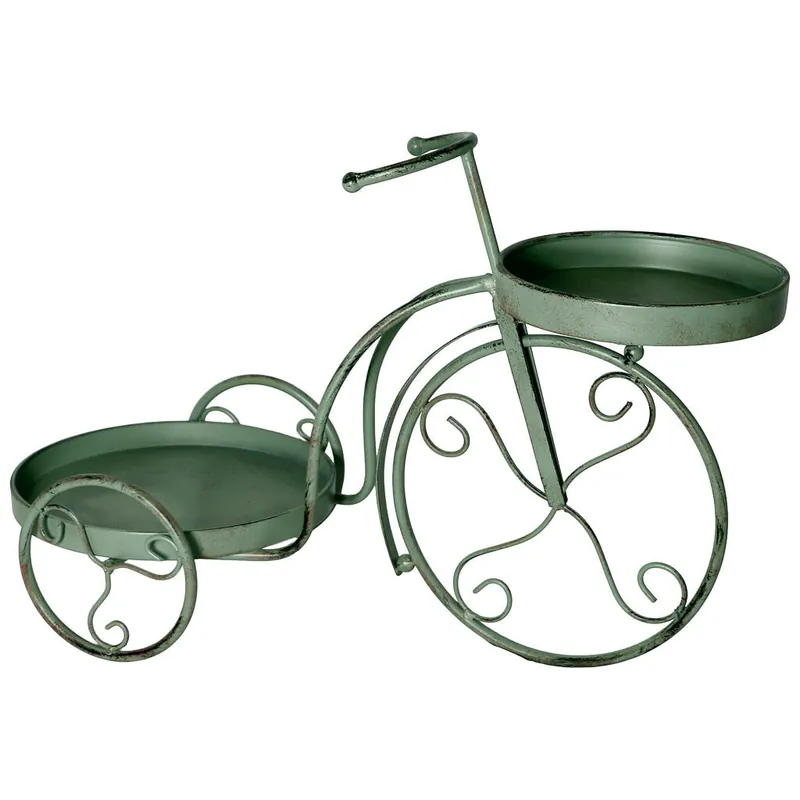 Soporte macetero verde, 55x24x35h cm - Decoración