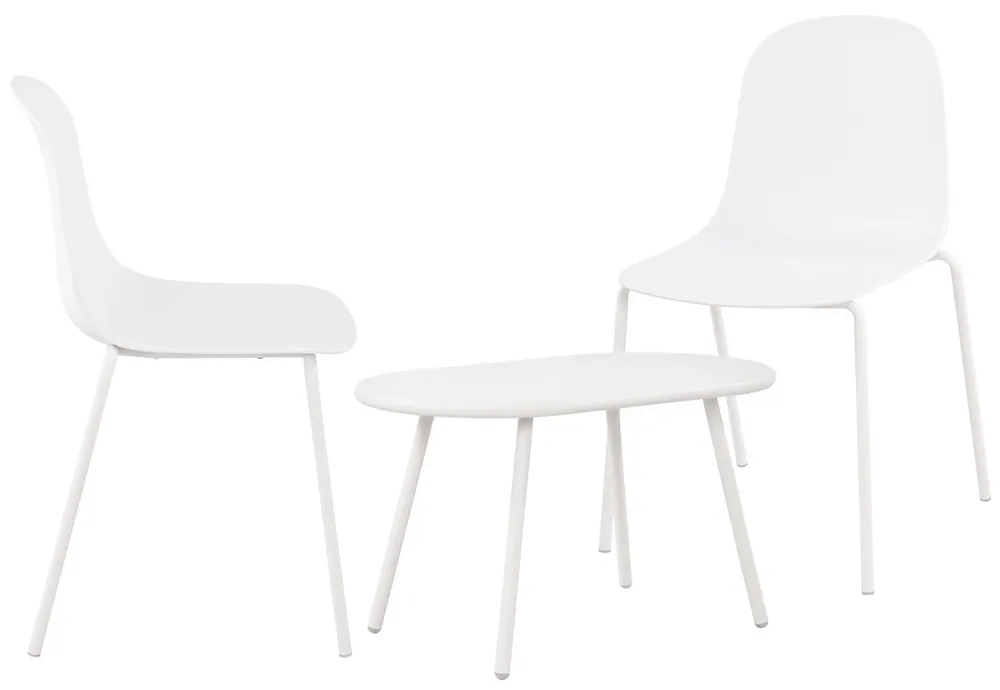 Suite de 2 plazas Veldin Plástico Blanco 151X80X85 cm - Jardín