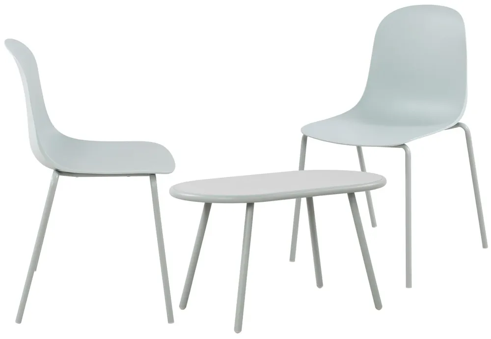 Suite de 2 plazas Veldin Plástico Turquesa 151X80X85 cm - Jardín