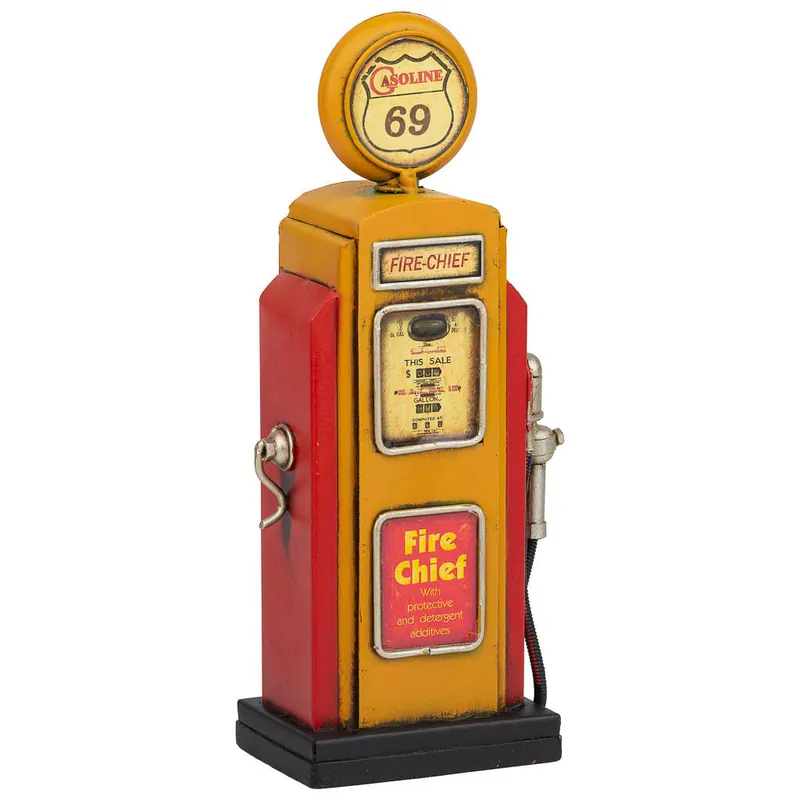 Surtidor hucha metal marrón 12.5x7x25 - Decoración