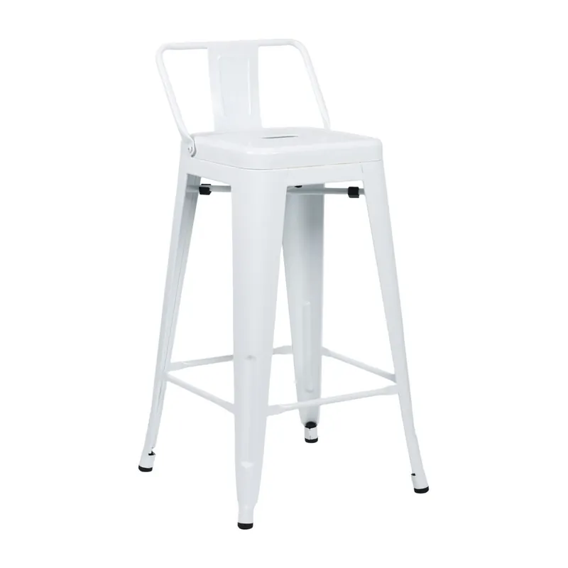 Taburete Alto Industrial Apilable de Acero Thinia Home - Muebles