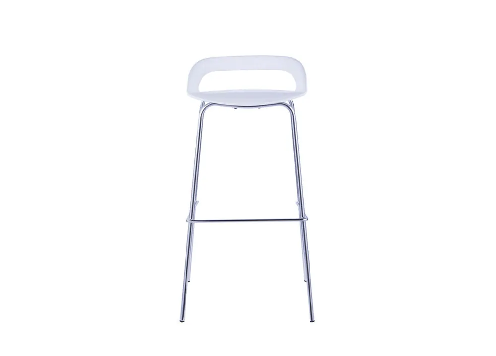 Taburete alto STAR blanco fijo 86,5cm de alto - Muebles