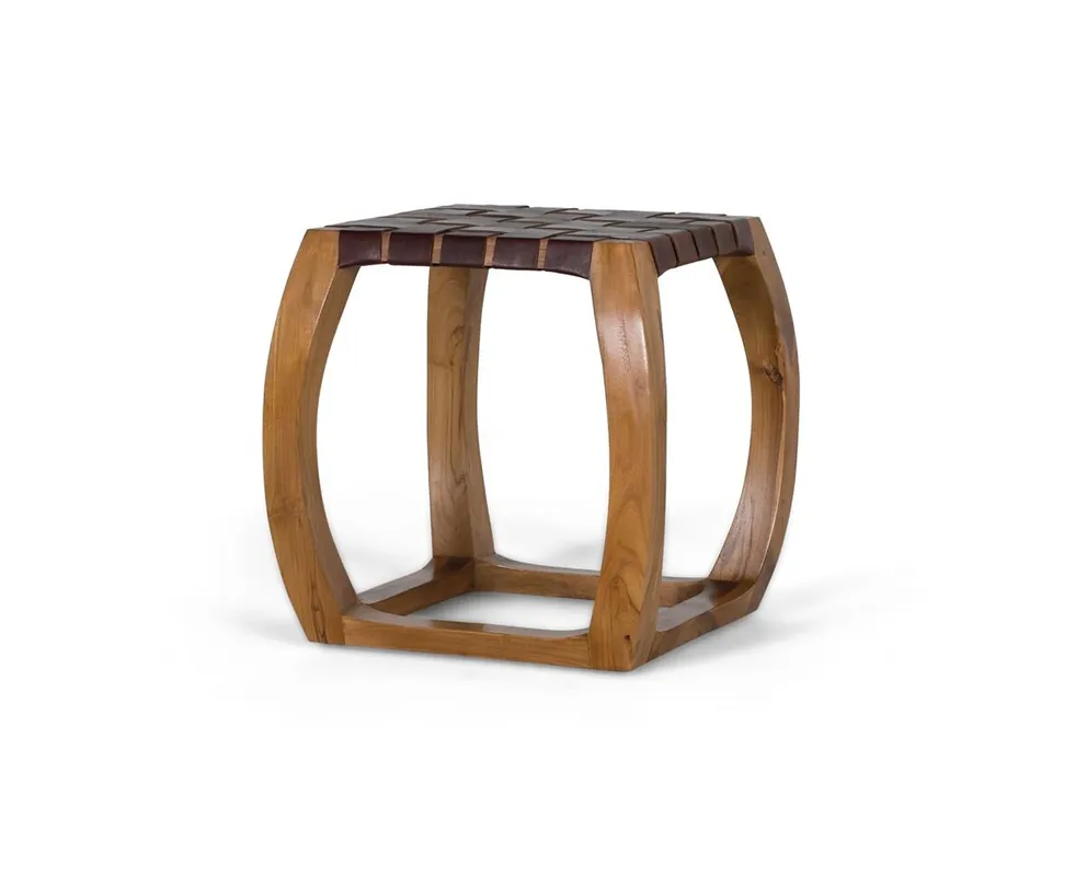 Taburete artesanal en madera maciza - Muebles