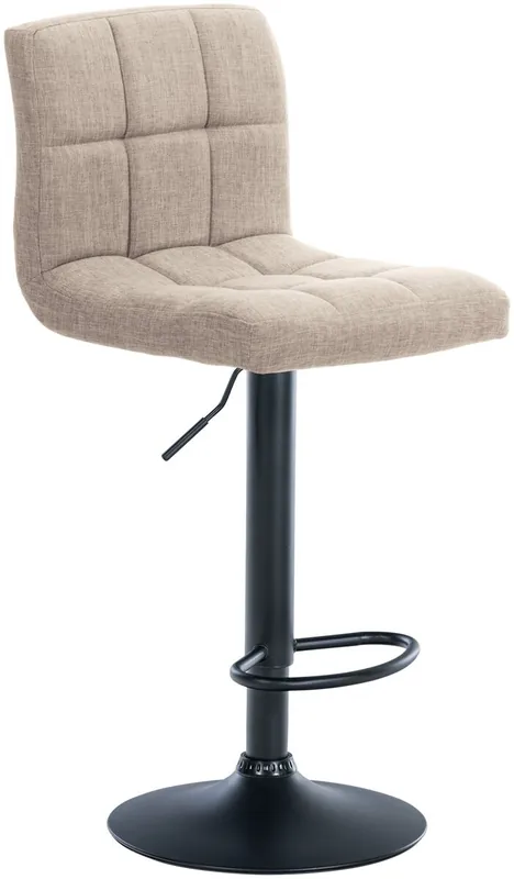 Taburete de bar Calma en tela Azul 47X46X94 cm - Muebles